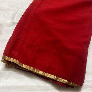 Deep RED Georgette Saree